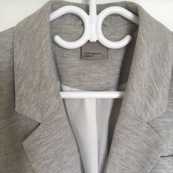Grey jersey blazer - Picture 2 of 9